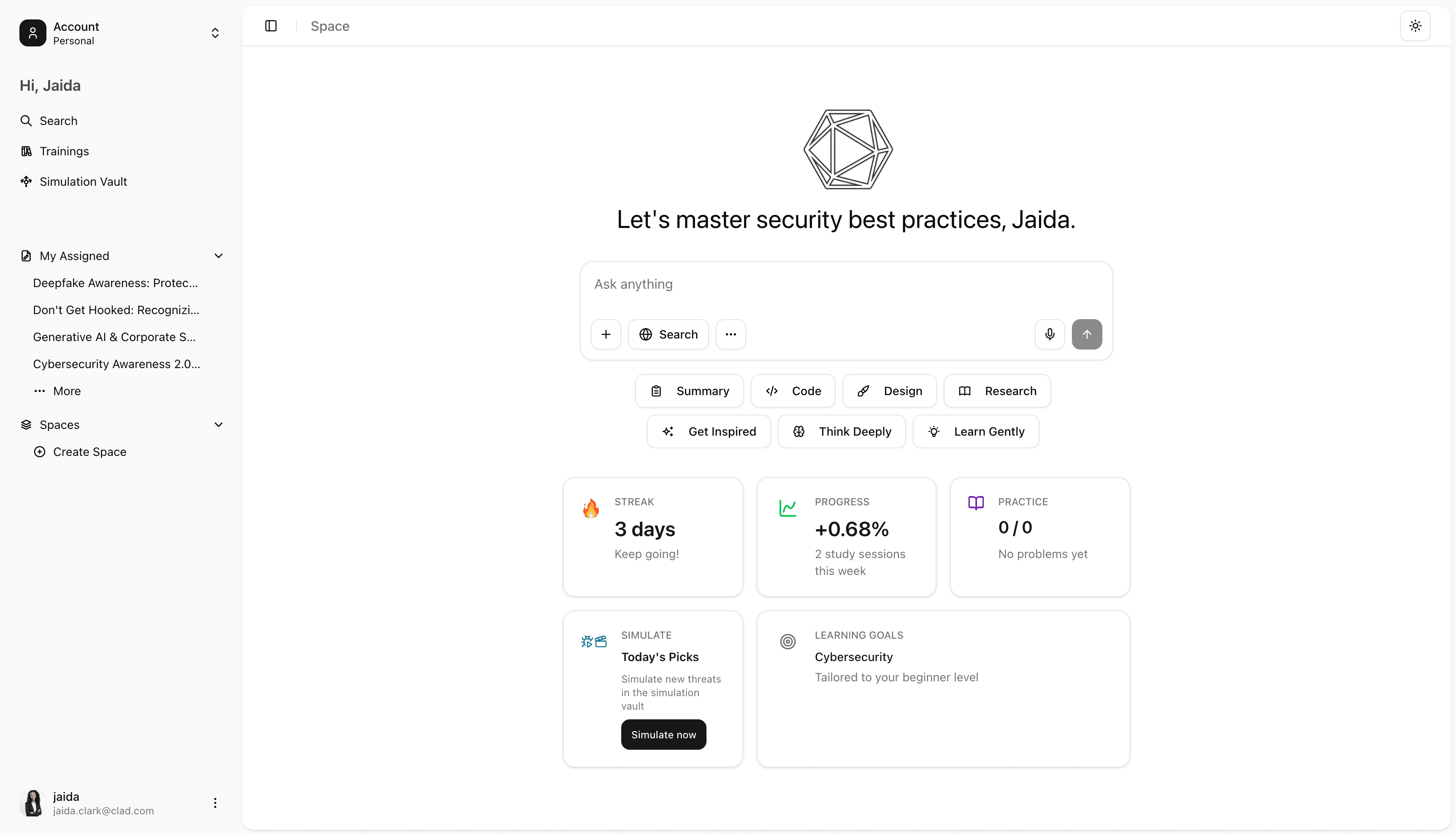 app screen